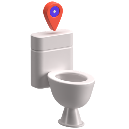 トイレの場所  3D Icon