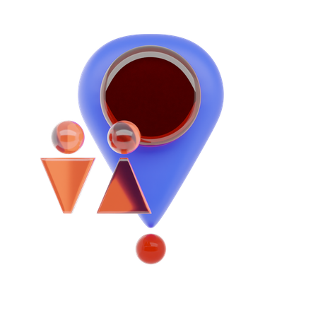 Toilet Location  3D Icon