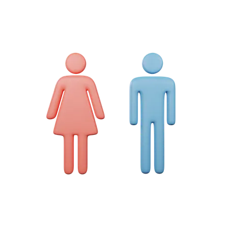 Toilet Men And Women  3D Icon