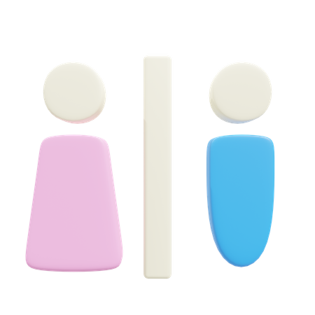 Toilet Men and Women  3D Icon