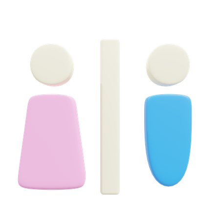 Toilet Men and Women  3D Icon