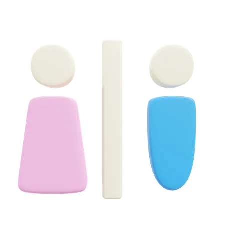 Toilet Men and Women  3D Icon