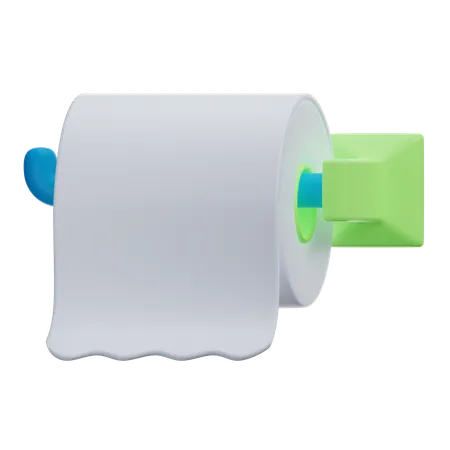 Toilet Paper 3 D Cleaning Tools 3D Icon