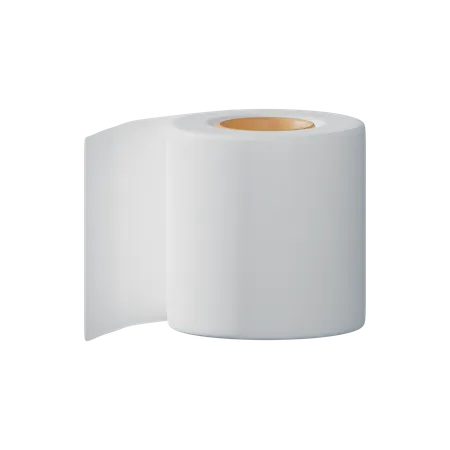 3 D Object Rendering Icon Of Tissue Paper Toilet Paper Cleaning Concept Toilet Equipment 3D Illustration