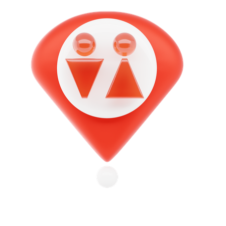 Toilet Pin  3D Icon