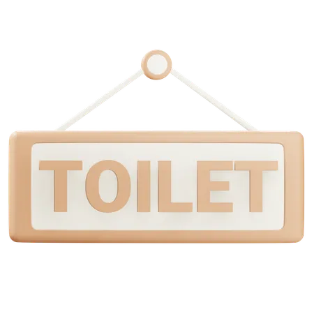 3 D Toilet Sign With Alpha Background 3D Icon