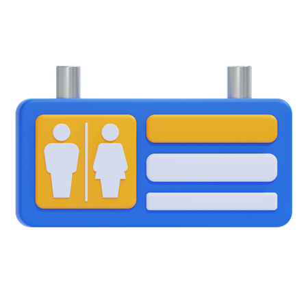 トイレの標識  3D Icon