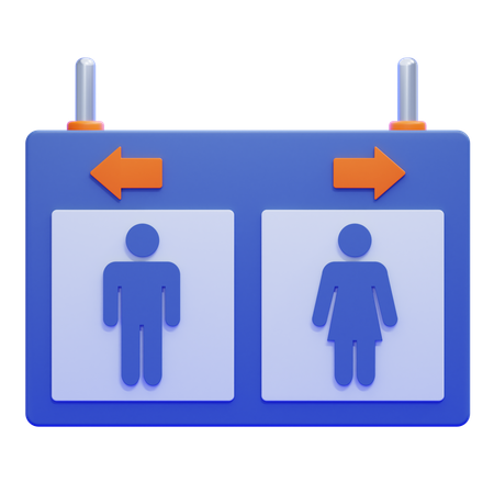 Toilet Sign  3D Icon