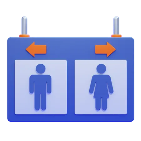 Toilet Sign  3D Icon