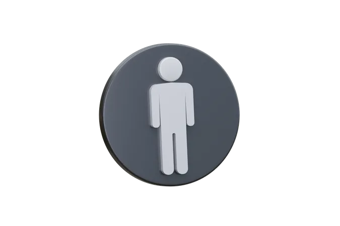 Toilettes pour hommes  3D Icon