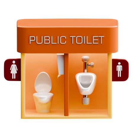 Toilette publique  3D Icon