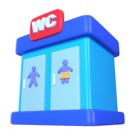 Toilette publique  3D Icon