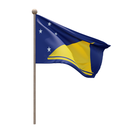 Tokelau Flagpole  3D Icon