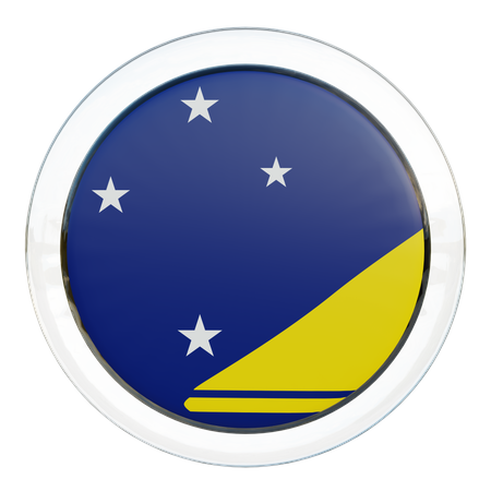 Tokelau Runde Flagge  3D Icon