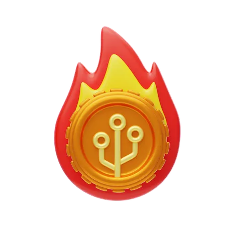 Token Burn  3D Icon