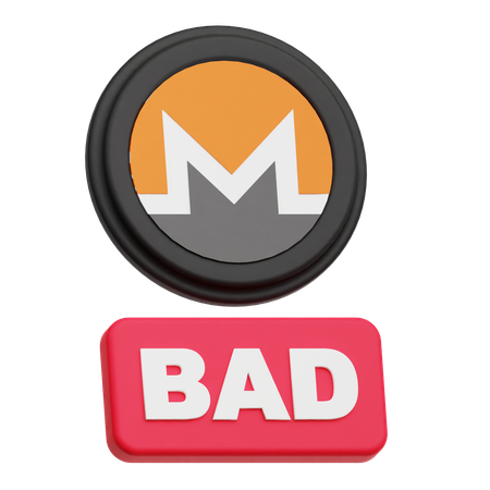 Token Monero Malo  3D Icon