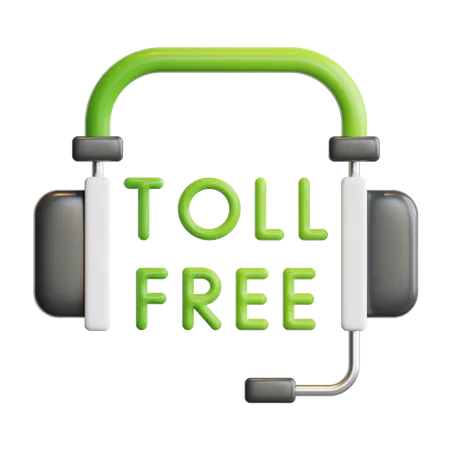 Toll Free  3D Icon