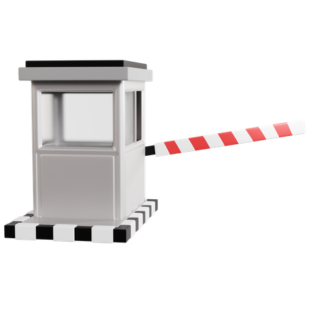 Toll Gate Booth  3D Icon