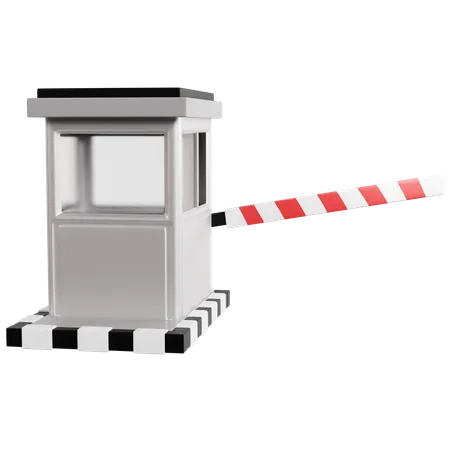 Toll Gate Booth  3D Icon