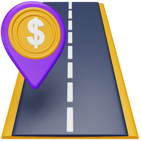 Toll Tax Location  3D Icon