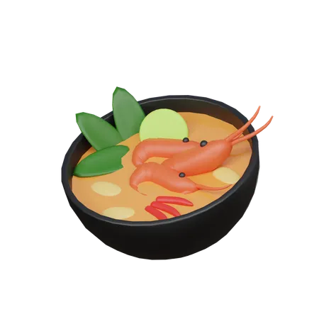 3 D Icon Tom Yum Kung 3D Icon