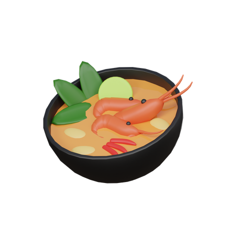 Tom yum kung  3D Icon