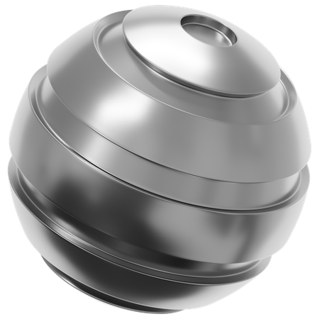 Toma superior cromada  3D Icon