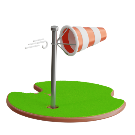 Toma de viento  3D Icon