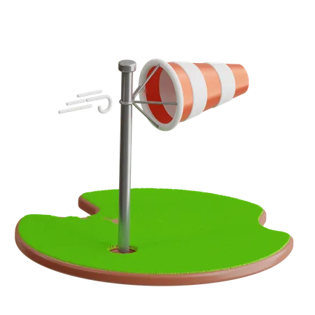 Toma de viento  3D Icon