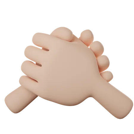 Tomados de la mano  3D Icon