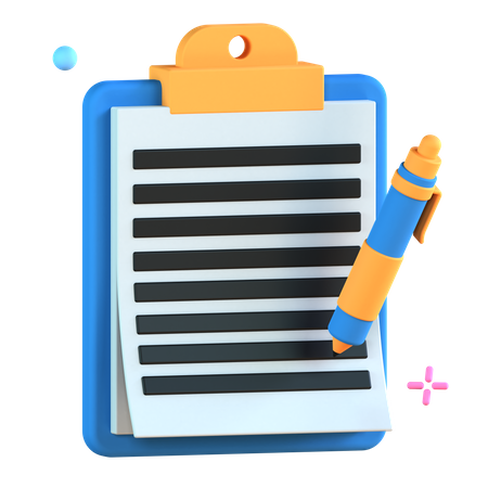 Tomando notas  3D Icon