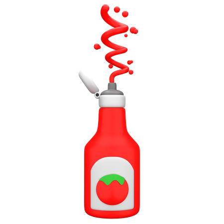 Ketchup aux tomates  3D Illustration