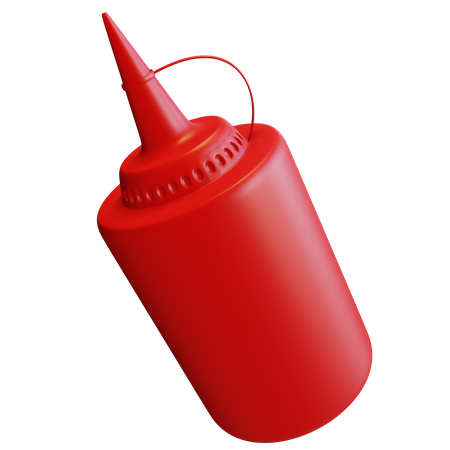 Tomaten-Ketchup  3D Illustration