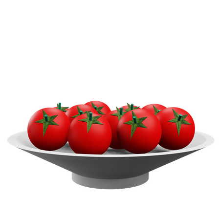 Tomato Plate  3D Icon