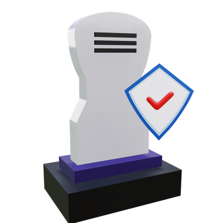 Tomb insurance  3D Icon