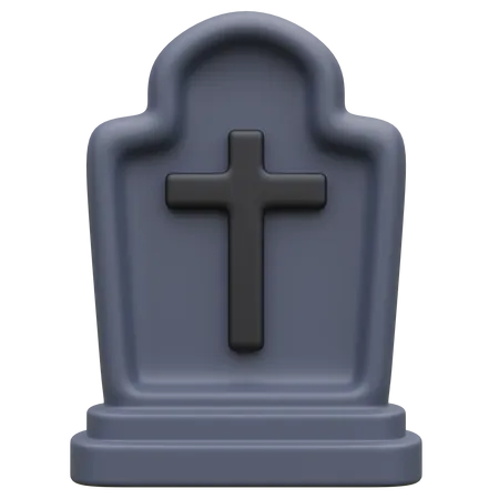 Gravestone Headstone Tombstone Of Halloween Day 3 D Icon Illustration 3D Icon