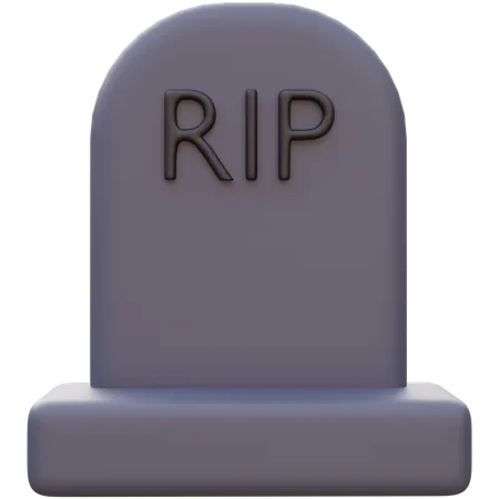 Gravestone Headstone Tombstone Of Halloween Day 3 D Icon Illustration 3D Icon