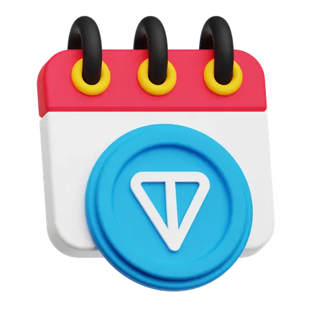Ton Coin Calendar  3D Icon