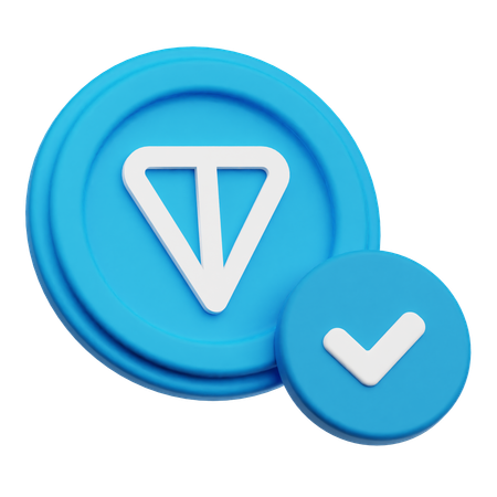 Ton Coin Check  3D Icon