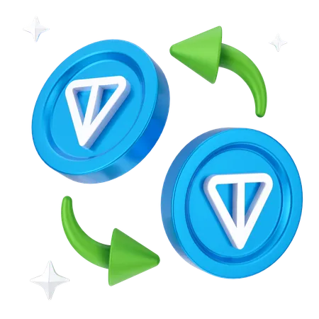 톤 코인 교환  3D Icon