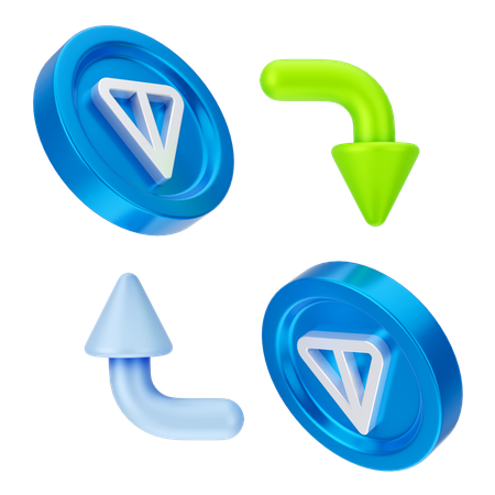 トンコイン交換  3D Icon