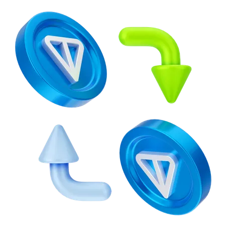 トンコイン交換  3D Icon