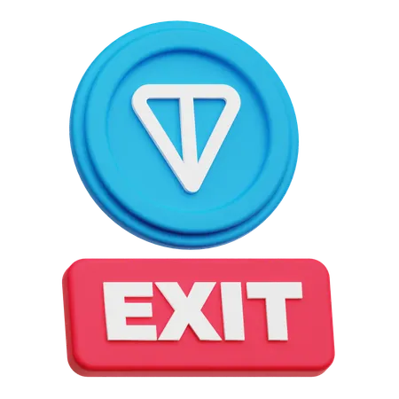 トンコイン出口  3D Icon