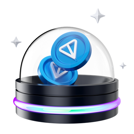 Ton Coin Hologram  3D Icon