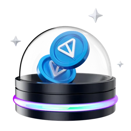 Ton Coin Hologram  3D Icon