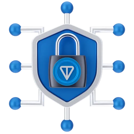 Ton Coin Lock  3D Icon