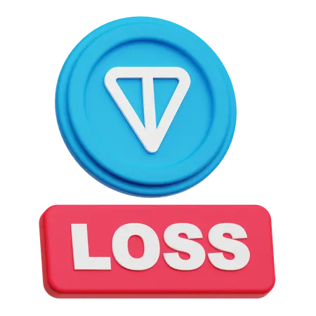 トンコイン損失  3D Icon