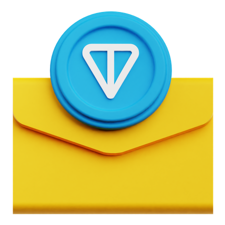 Ton Coin Mail  3D Icon