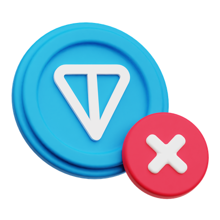 トンコイン削除  3D Icon