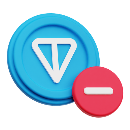 トンコイン削除  3D Icon